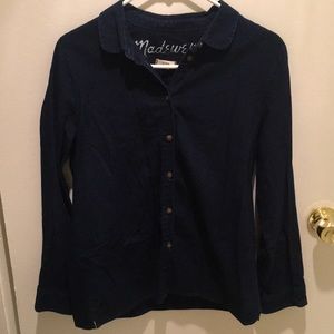 Madewell dark denim top